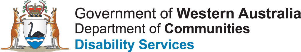Department of Communities Disability Services logo. Return to the Disability website